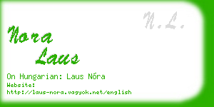 nora laus business card